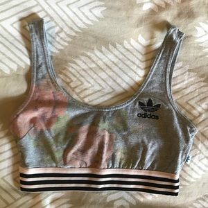 Rose Adidas Sports Bra/Crop Top